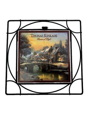 Thomas Kinkade Trivet Painter of Light Wall Hanging Decor Cobblestone Christmas